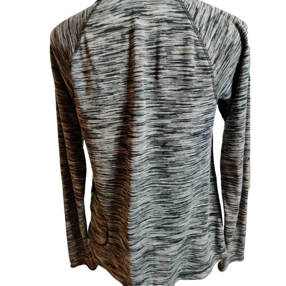 Eddie Bauer Sweater Womens Large Gray Black 1/4 Zip Fleece Lined Ladies Sz Large - Picture 2 of 6